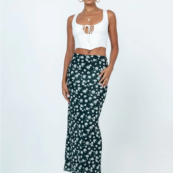 KNOX MAXI SKIRT BLACK FLORAL - Picture 2 of 3